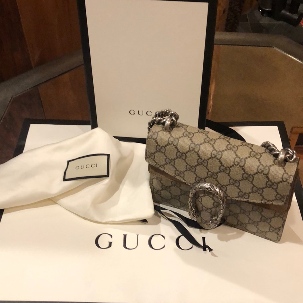 Gucci Dionysus taupe handbag brand new